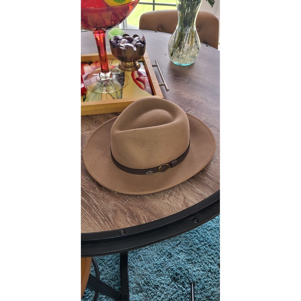 Bailey of Hollywood Mens Larg Hat Fedora Brown Wool Briar  USA Lite Felt Mint
